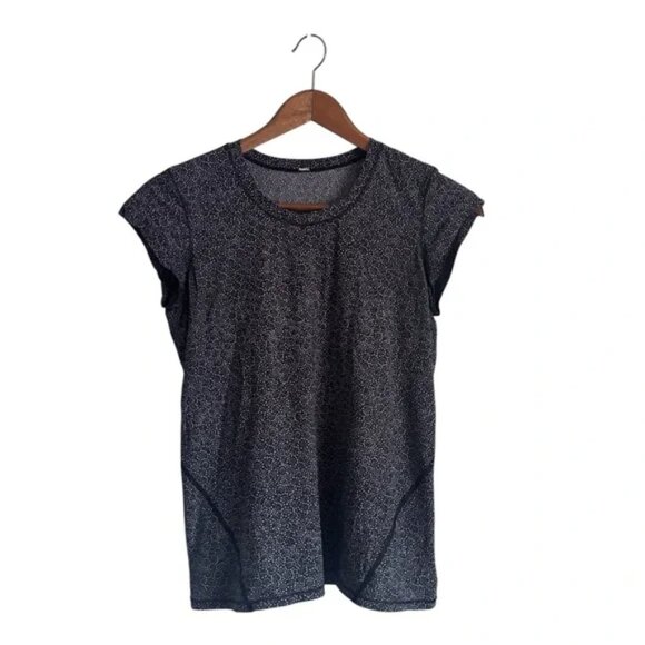 Lululemon Sunaway Runaway Freckle Flower Black White Short Sleeve Tee - Picture 4 of 6